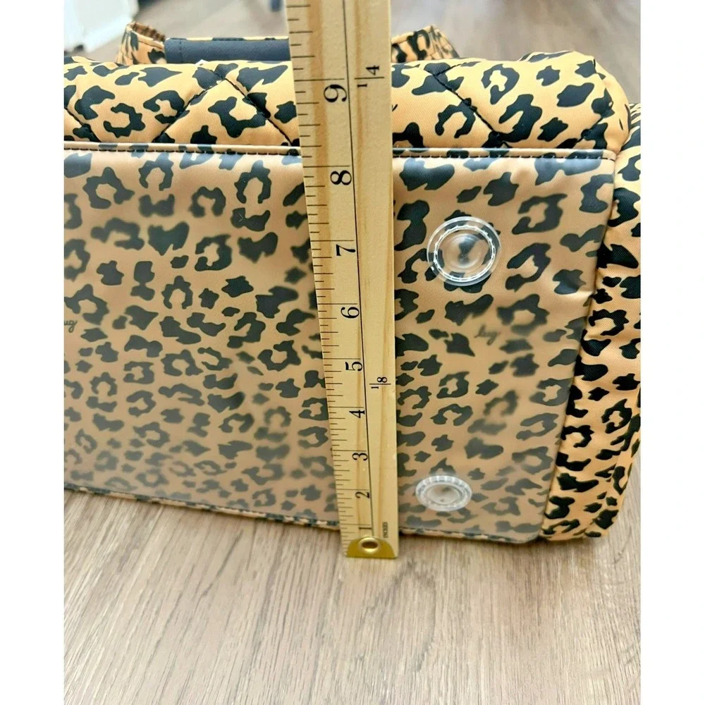 NWT‎ Lug Saunter Leopard Print Overnight Travel Weekender Duffel Bag with Pouch